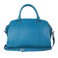 The Grand Pelle Handcrafted Natural Genuine Python Leather Satchel Bag with Shoulder Strap - Sticky add to cart bar