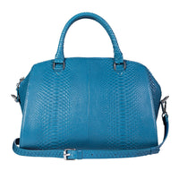 The Grand Pelle Handcrafted Natural Genuine Python Leather Satchel Bag with Shoulder Strap