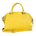 The Grand Pelle Handcrafted Natural Genuine Python Leather Satchel Bag with Shoulder Strap - Sticky add to cart bar