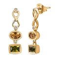 D'Joy Premium Hebei Peridot, Brazilian Citrine and White Zircon 2.50 ctw Earrings in 18K YG Plated Sterling Silver - Sticky add to cart bar