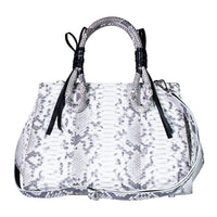 Grand Pelle Natural Genuine Python Leather Tote Bag (12.99"x9.4"x6.29")