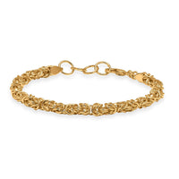 EverTrue Bronzella Collection Byzantine Chain Bracelet in 18K YG Plated Bronze (7.50 In)