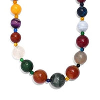 Multi Gemstones 410.00 ctw Necklace in Goldtone 18 Inches