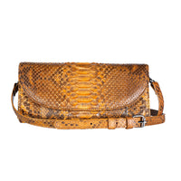 The Grand Pelle Handcrafted Natural Genuine Leather Clutch Bag (9.05"x4.13"x1.77") with Shoulder Strap