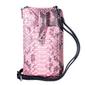 Grand Pelle Natural Genuine Python Leather Zip Clutch (7.48"x4.13"x1.96") with Snap Pocket - Sticky add to cart bar