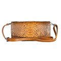 Grand Pelle Natural Genuine Python Leather Envelope Clutch (7.48"x3.74"x1.18") with Shoulder Strap - Sticky add to cart bar