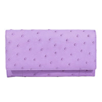 The Grand Pelle Brown Ostrich Genuine Python Leather Envelope Clutch Bag (7.48"x3.93"x1.18")