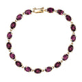 Luxoro AAA Radiant Ember Garnet 17.35 ctw Bracelet in 10K Yellow Gold (7.25 In) - Sticky add to cart bar