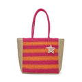 Vintage Havana Black Stripes Crochet Design Tote Bag - Sticky add to cart bar