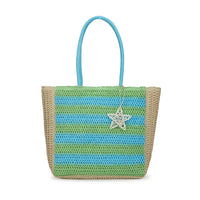 Vintage Havana Black Stripes Crochet Design Tote Bag