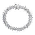 D'Joy White Zircon 17.75 ctw Bracelet in Rhodium Over Sterling Silve (7.25 In) - Sticky add to cart bar