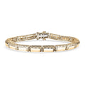 Luxoro 10K Yellow Gold Bar Link Bracelet (6.50 In) 7.08 Grams - Sticky add to cart bar