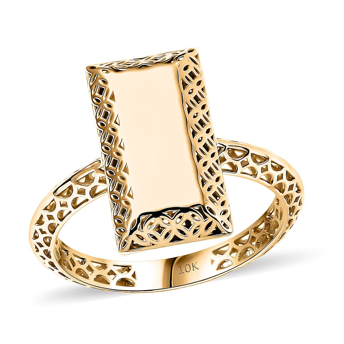 Mirage Collection 10K Yellow Gold Ring 2 Grams