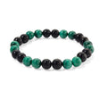 African Malachite and Shungite 100.00 ctw Beaded Stretch Bracelet - Sticky add to cart bar