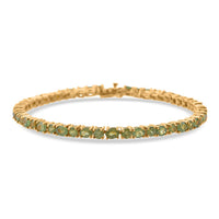 D'Joy Ambanja Demantoid Garnet 8.35 ctw Bracelet in 18K Vermeil Yellow Gold Over Sterling Silver (6.50 In)