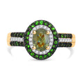 D'Joy Ambanja Demantoid Garnet, Multi Gemstone Ring in 18K Vermeil YG Over Sterling Silver (Size 10.0) 1.65 ctw - Sticky add to cart bar
