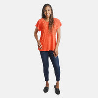 BRITANY BLACK Black Stretch Tiered Ruffle Short Sleeve Top - S
