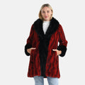 La Marey Brown and Animal Print Luxe Faux Fur Trench Jacket -S/M - Sticky add to cart bar