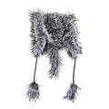 Tamsy White Hat with Bicolor Long Fur and Ears Decoration - Sticky add to cart bar