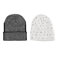 Tamsy Pink Knitted 2pcs Beanie