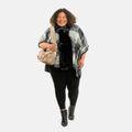 Instyle Khaki Plaid Ruana and Khaki Purse Set - One Size Fits Most - Sticky add to cart bar