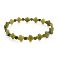Connemara Marble 29.00 ctw Beaded Irish Clover Stretch Bracelet - Sticky add to cart bar