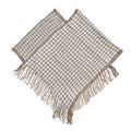 Tamsy Light Gray Poncho with Fringe - One Size Fits Most - Sticky add to cart bar
