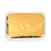 24K Yellow Gold Baby Foot with Angel Wings Embossed Sheet 10mg (Del. in 10-12 Days)