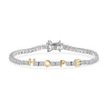 D'Joy Moissanite 5.35 ctw HOPE Bracelet in 14K YG and Rhodium Over Sterling Silver (7.25 In) - Sticky add to cart bar