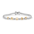 D'Joy Moissanite 5.35 ctw HOPE Bracelet in 14K YG and Rhodium Over Sterling Silver (7.25 In) - Sticky add to cart bar