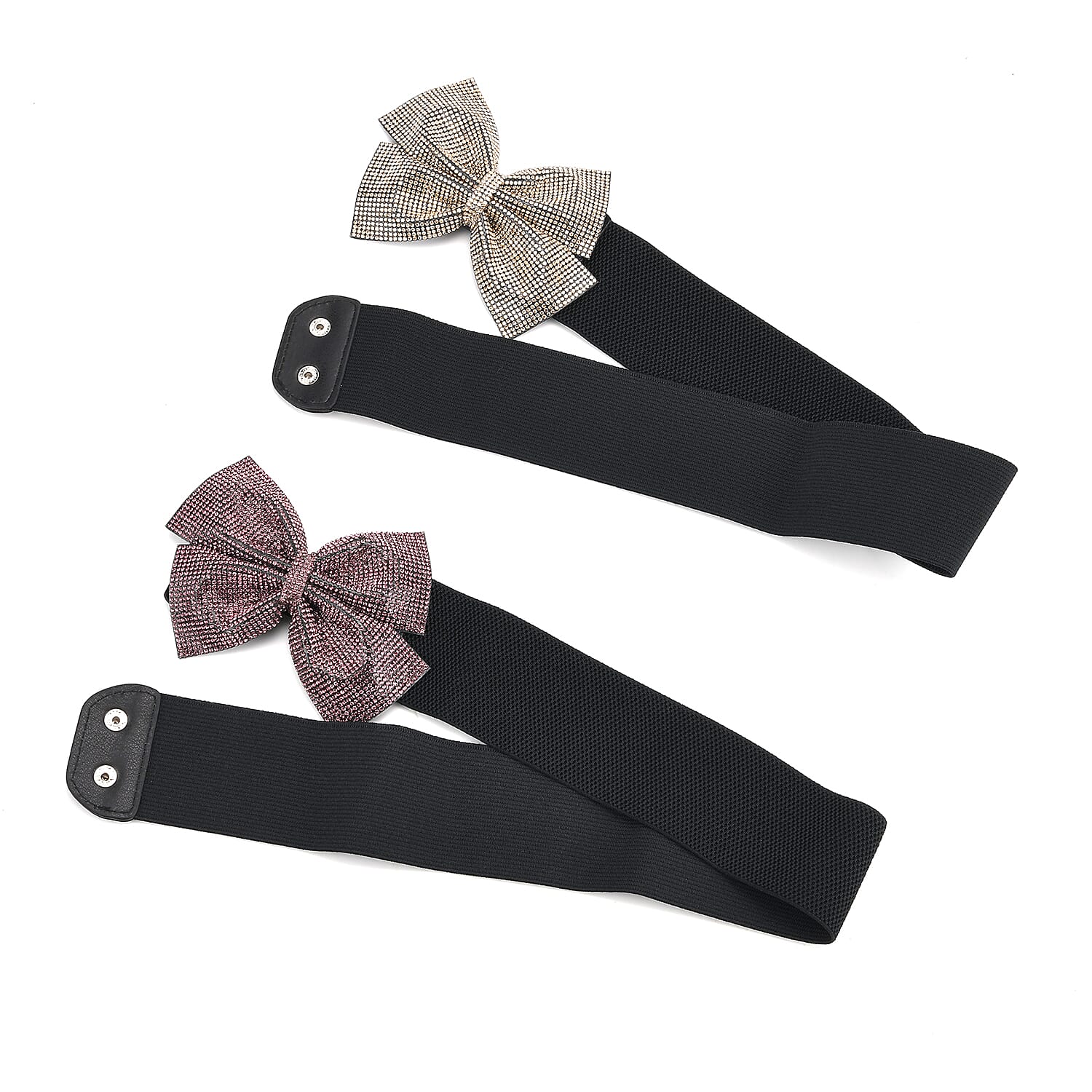 Tamsy Purple Extendable Belt with Resin Crystal (12.6" to 18.9")