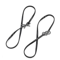 Tamsy Set of 2 Bow and Infinity Shape Charm Belt - Black