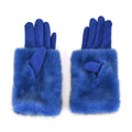 Tamsy Dark Purple Faux Fur Gloves with Screen Touch Function - Sticky add to cart bar