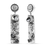 D'Joy Artisan Crafted White Buffalo 4.50 ctw Earrings in Sterling Silver
