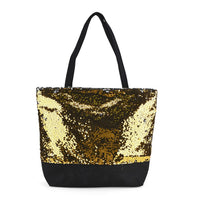 Tamsy Yellow Sequin Tote Bag (18"x5.7"x11.5")