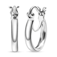 Hoop Earrings in 950 Palladium 1.75 Grams
