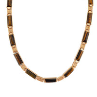 Multi Gemstone Necklace (16.5 Inches) in Goldtone 50.00 ctw