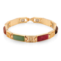 Multi Gemstone Bracelet in Goldtone (6.50 In) 16.00 ctw