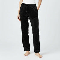 Tamsy Black Crystal Embellishments Glitter Long Pant - One Size Fits Most
