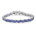 D'Joy Premium Catalina Iolite Bracelet in Rhodium Over Sterling Silver (6.50 In) 8.80 ctw - Sticky add to cart bar