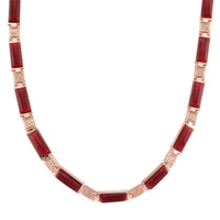 Multi Gemstone Necklace (16.5 Inches) in Goldtone 50.00 ctw