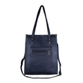 PASSAGE Black Faux Leather Vertical Tote Bag (11.02"x13.78"x4.33") - Sticky add to cart bar