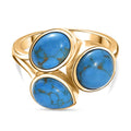 EverTrue Mojave Blue Turquoise 4.50 ctw Ring in 18K YG Plated (Size 6.5) - Sticky add to cart bar