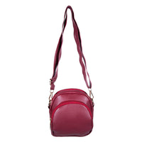Passage Black Faux Leather Mini Crossbody Bag (5.91"x7.09"x3.15")