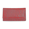 Tamsy Red Python Print Genuine Leather with RFID Wallet (7.25"x3.5") - Sticky add to cart bar