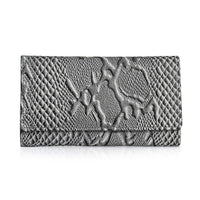 Tamsy Red Python Print Genuine Leather with RFID Wallet (7.25"x3.5")