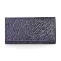Tamsy Red Python Print Genuine Leather with RFID Wallet (7.25"x3.5")