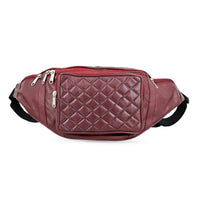 Tamsy Black Genuine Leather Fanny Pack with RFID Protection (17.5"x6.5")