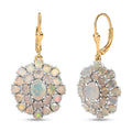 D'Joy Premium Ethiopian Welo Opal 7.25 ctw Bloom Earrings in 18K Vermeil YG and Rhodium Over Sterling Silver - Sticky add to cart bar