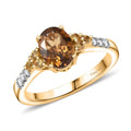 D'Joy AAA Golden Turkizite and Multi Gemstone 1.70 tw Ring in 18K Vermeil Yellow Gold Over Sterling Silver (Size 10.0) - Sticky add to cart bar